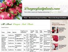 Tablet Screenshot of dragonfruitplants.com